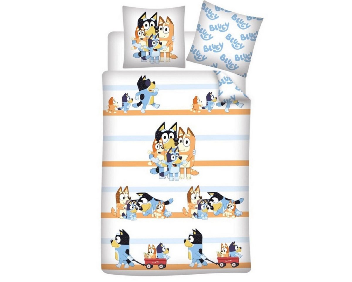 Aymax sprl Bettwäsche Bluey Bettwäsche Set 140x200 cm Baumwolle Kinder Jungen Mädchen, Baumwolle von Aymax sprl