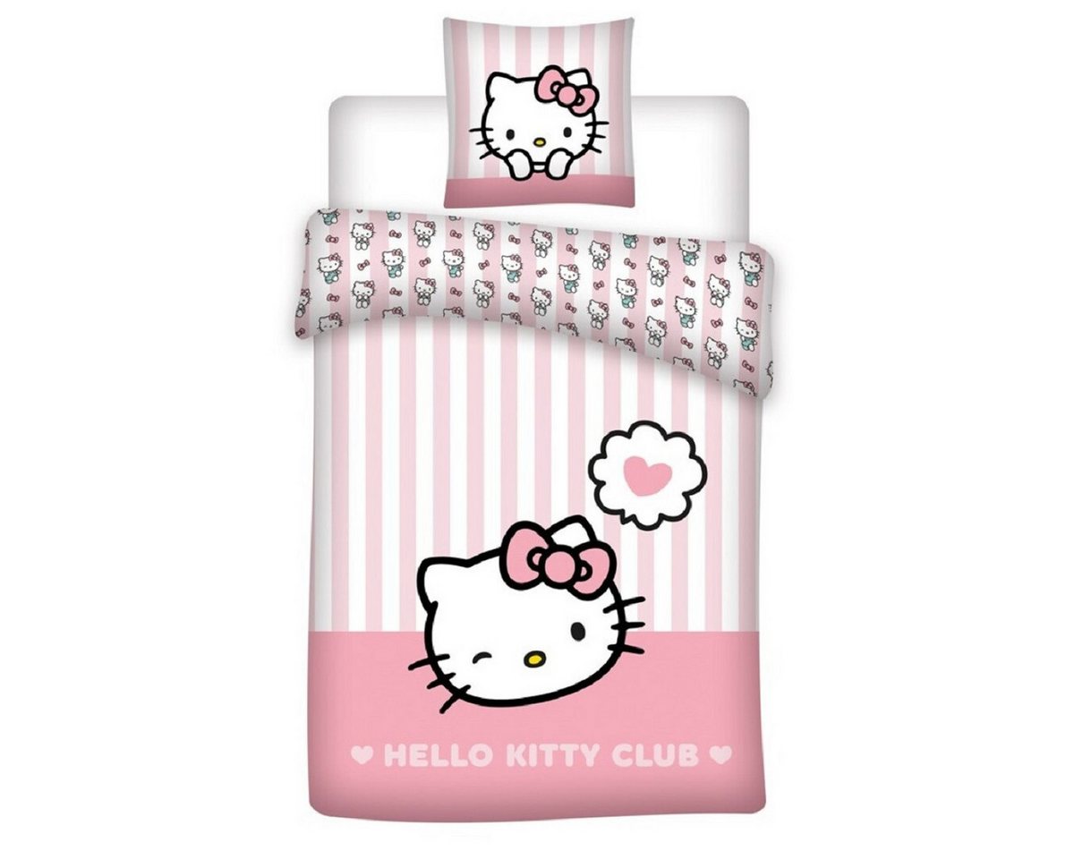 Aymax sprl Bettwäsche Hello Kitty Bettbezug Set Baumwolle 135x200 cm + Kissen 80x80 cm Aymax sprl Bettwäsche Hello Kitty Bettbezug Set Baumwolle 135x200 cm + Kissen 80x80 cm von Aymax sprl