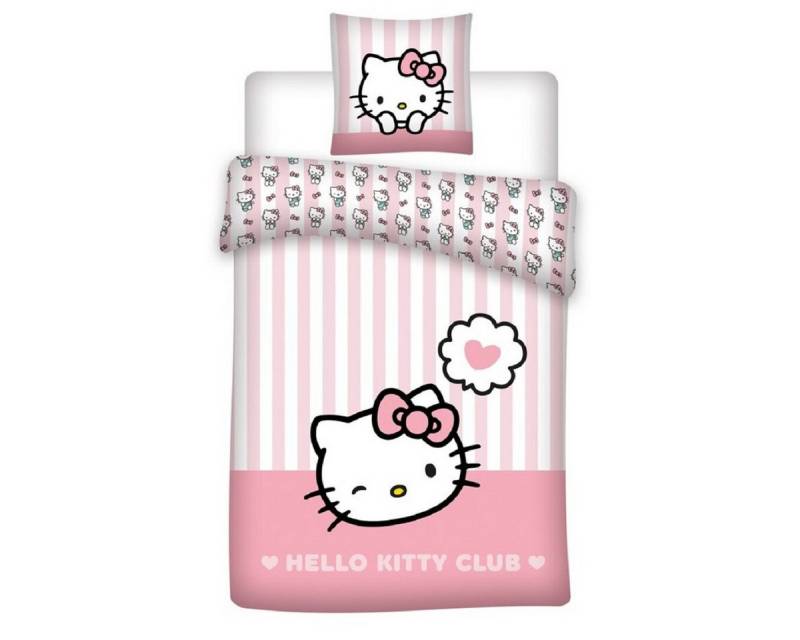 Aymax sprl Bettwäsche Hello Kitty Bettbezug Set Baumwolle 135x200 cm + Kissen 80x80 cm Aymax sprl Bettwäsche Hello Kitty Bettbezug Set Baumwolle 135x200 cm + Kissen 80x80 cm von Aymax sprl
