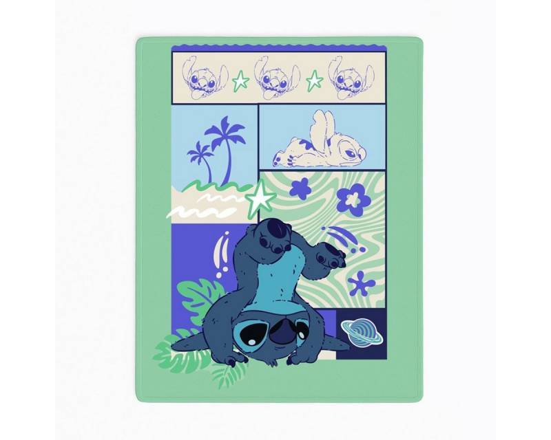 Aymax sprl Tagesdecke Lilo & Stitch Weiche Fleecedecke 110x150 cm für Kinder & Erwachsene von Aymax sprl