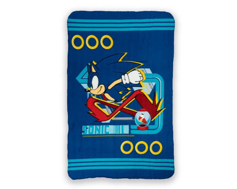 Aymax sprl Tagesdecke Sonic Weiche Fleecedecke 100x140 cm für Kinder & Erwachsene von Aymax sprl
