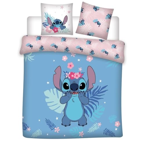 Aymax Bettwäsche für Doppelbett, Stitch, 100% Baumwolle, Bettbezug 240 x 220 cm + 2 Kopfkissenbezüge 65 x 65 cm Aymax Bettwäsche für Doppelbett, Stitch, 100% Baumwolle, Bettbezug 240 x 220 cm + 2 Kopfkissenbezüge 65 x 65 cm von Aymax