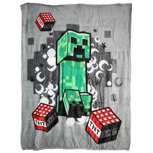 Aymax Minecraft Creeper Kuscheldecke (130 × 160 cm) – Pixeliger Komfort für Gaming, Sofa & Kinderzimmer von Aymax