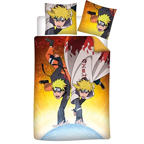 Aymax Naruto - Minato y Naruto - Parure de Lit 140 x 200 cm - 100% Microfibra von Aymax