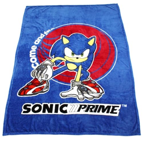 Aymax Sonic The Hedgehog Kinder Flanelldecke – Offizielles Lizenzprodukt – 110 × 150 cm – 100 % Polyester von Aymax