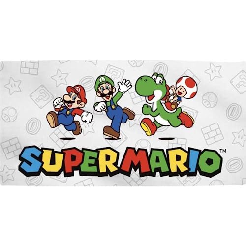 Aymax Strandtuch Pool Bad Super Mario Bros Mario und Luigi mit Toad und Yoshi 140 x 70 cm von Aymax