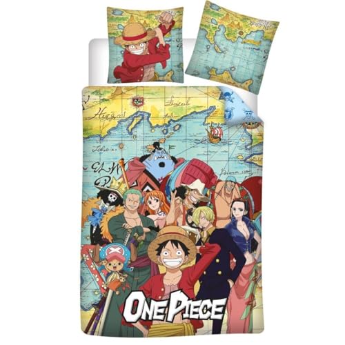 Bettwäsche One Piece Map, für Einzelbett, Bettbezug 140 x 200 cm + Kissenbezug 65 x 65 cm, Polycotton Bettwäsche One Piece Map, für Einzelbett, Bettbezug 140 x 200 cm + Kissenbezug 65 x 65 cm, Polycotton von Aymax