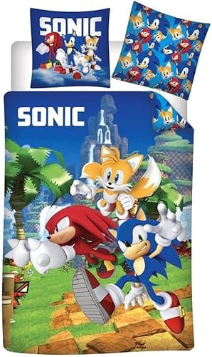 Bettwäsche Sonic und seine Freunde Knuckles et Tails, Bettbezug 135 x 200 cm + Kissenbezug 80 x 80 cm, 2-teilig, Mikrofaser, deutsche Größe Bettwäsche Sonic und seine Freunde Knuckles et Tails, Bettbezug 135 x 200 cm + Kissenbezug 80 x 80 cm, 2-teilig, Mikrofaser, deutsche Größe von Aymax