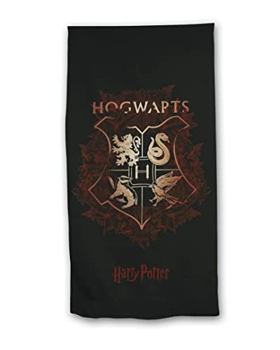 Aymax Harry Potter Hogwarts Strandtuch, Schwarz, 140 x 70 cm von Aymax