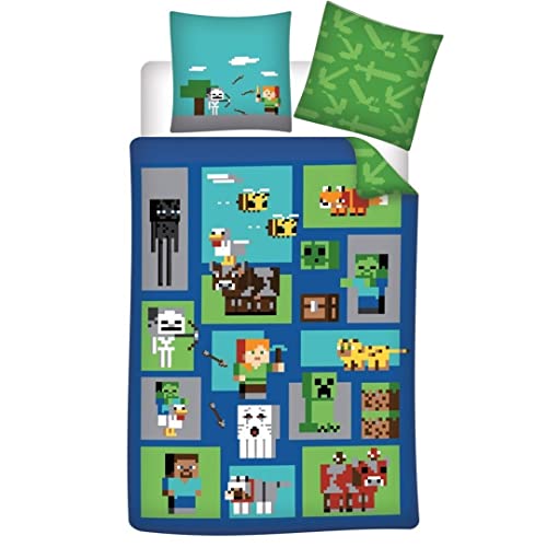 Parure de lit réversible Minecraft - 140 cm x 200 cm von Aymax