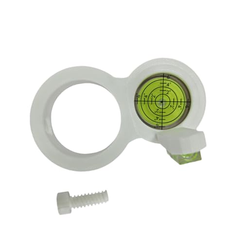 Aymzbd Bohrer Wasserwaage Rundlibelle Bohrschablone Ausrichtlehre Und Nivellierinstrument mit Gradmarkierungen Zum Bohren Exakter Winkel für Holzbearbeitung, Weiß von Aymzbd