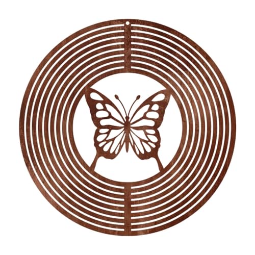 Aymzbd Dekoratives Windspiel Aus Robustem Eisen für Den Außenbereich Ideal für Garten Balkon Und Terrasse Als Geschenk, Schmetterling von Aymzbd