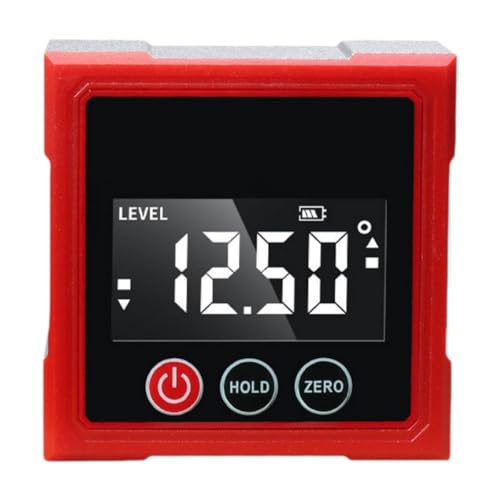 Aymzbd Digitaler Neigungsmesser Winkelwürfel Winkel Digitale Wasserwaage Wasserdichtes Gehäuse Aus PP mit Klarem Display für Holzbearbeitung Und Baust, 1-seitig magnetisch Aymzbd Digitaler Neigungsmesser Winkelwürfel Winkel Digitale Wasserwaage Wasserdichtes Gehäuse Aus PP mit Klarem Display für Holzbearbeitung Und Baust, 1-seitig magnetisch von Aymzbd
