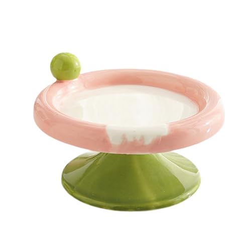 Aymzbd Erhöhter Katzennapf Aus Zum Füttern Und Trinken, Rutschfestes Design für Kätzchen Und Welpen, Klein Rot Grün Aymzbd Erhöhter Katzennapf Aus Zum Füttern Und Trinken, Rutschfestes Design für Kätzchen Und Welpen, Klein Rot Grün von Aymzbd