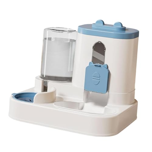 Aymzbd Futterautomat mit Großem Futterbehälter Und Wassertank Als Futter Und Wasserspender Der Futterstau Verhindert Und Stabil Steht für Den Täglichen Geb, Blau Aymzbd Futterautomat mit Großem Futterbehälter Und Wassertank Als Futter Und Wasserspender Der Futterstau Verhindert Und Stabil Steht für Den Täglichen Geb, Blau von Aymzbd
