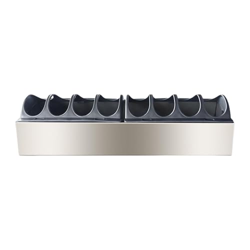 Aymzbd Futtertrog hnerfuttertrog Futterrinne Futterkrippe Langlebige Futterstation Aus Edelstahl mit Gleichmäßigen Fressplätzen für hner Und Küken Im, 40cmx10cm von Aymzbd