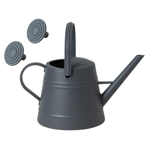 Aymzbd Gießkanne Pflanzenbewässerung mit Ergonomischem Griff Und Großer Einfüllöffnung Aus Robustem PP Material Praktisch Und Langlebig für Innenbereich Auß, Dunkelgrau von Aymzbd