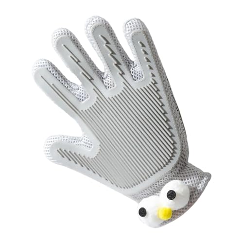 Aymzbd Haustierpflegehandschuh für Katzen Und Hunde mit Fünf Finger Design Zur Haarentfernung, Süße Große Augen von Aymzbd