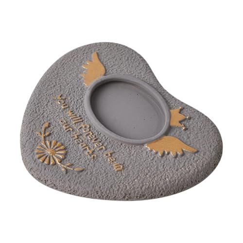 Aymzbd Herzförmiger Gedenkstein für Haustiere, 13,5 X 15,2 X 1,5 cm, für Garten Und Innenbereich, Grau Aymzbd Herzförmiger Gedenkstein für Haustiere, 13,5 X 15,2 X 1,5 cm, für Garten Und Innenbereich, Grau von Aymzbd