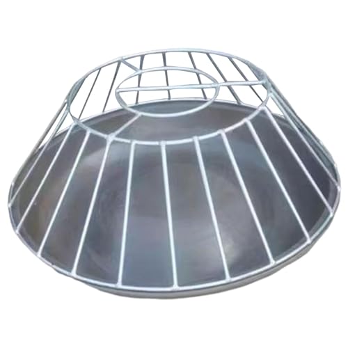 Aymzbd Hühnerfutterspender Als Praktisches Futtergefäß mit Stabilem Material Und Tiefer Futterschale für Langanhaltende Nutzung für Geflügelstall Farmbetrieb, 25 Löcher von Aymzbd