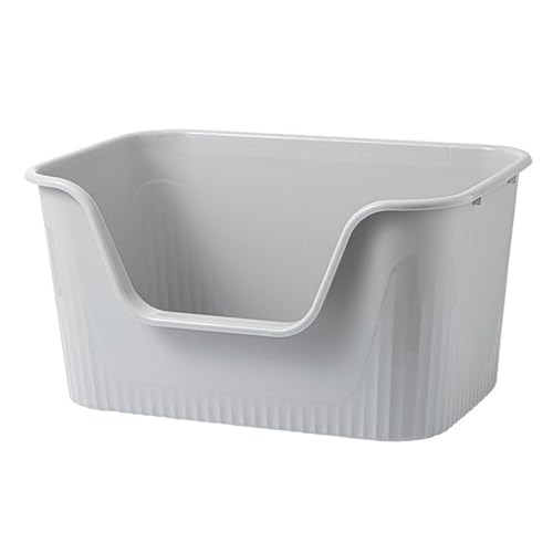 Aymzbd Katzentoilette Haustier Bettpfanne Katzenklo Streubehälter Tiertoilette mit Offenem Design für Gute Luftzirkulation Und Hohen Seitenwänden Gegen Stre, grau M Aymzbd Katzentoilette Haustier Bettpfanne Katzenklo Streubehälter Tiertoilette mit Offenem Design für Gute Luftzirkulation Und Hohen Seitenwänden Gegen Stre, grau M von Aymzbd