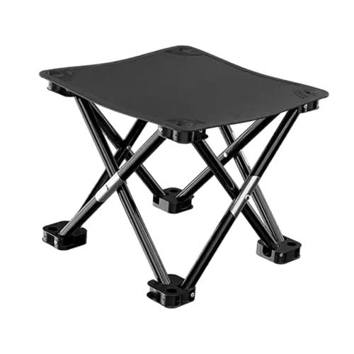 Aymzbd Klapper Campinghocker mit Seitentasche Robuster Starker Traging Fußhocker Kleiner Faltbarer Stuhl für Rucksack Terrassenrasen, Schwarz, 33cmx33cmx32cm Aymzbd Klapper Campinghocker mit Seitentasche Robuster Starker Traging Fußhocker Kleiner Faltbarer Stuhl für Rucksack Terrassenrasen, Schwarz, 33cmx33cmx32cm von Aymzbd