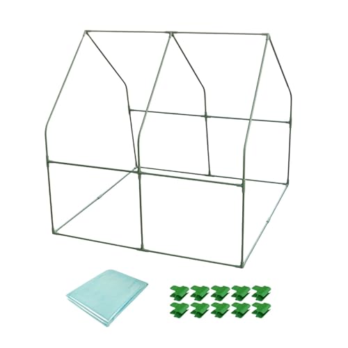 Aymzbd Mini Gewächshaus Schutz Überwinterung Blumenunterstand Stand Pp Material für Balkon Garten Pflanzenzucht, Mehrfarbig, 80cmx100cm von Aymzbd