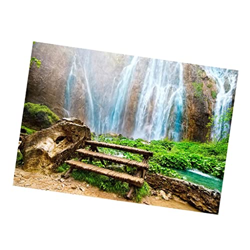 Aymzbd PVC Meerwasserbild für Fisch Hintergrund, Wasserfall, 122 x 61 cm von Aymzbd