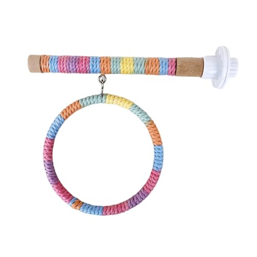 Aymzbd Papagei Spielplatz Holzstange Hängematte Kauspielzeug für Wellensittiche Und Kakadus, Pink Blau Aymzbd Papagei Spielplatz Holzstange Hängematte Kauspielzeug für Wellensittiche Und Kakadus, Pink Blau von Aymzbd