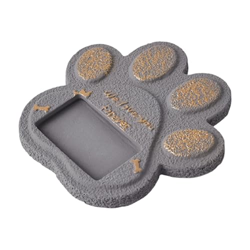 Aymzbd Pfotenform Grabstein für Hunde mit Fotorahmen, 15 X 15 X 1,5 cm, für Den Verlust Eines Tieres, Grau Aymzbd Pfotenform Grabstein für Hunde mit Fotorahmen, 15 X 15 X 1,5 cm, für Den Verlust Eines Tieres, Grau von Aymzbd