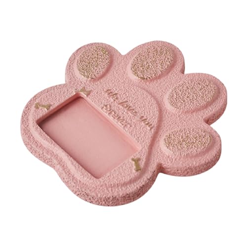 Aymzbd Pfotenform Grabstein für Hunde mit Fotorahmen, 15 X 15 X 1,5 cm, für Den Verlust Eines Tieres, Rosa Aymzbd Pfotenform Grabstein für Hunde mit Fotorahmen, 15 X 15 X 1,5 cm, für Den Verlust Eines Tieres, Rosa von Aymzbd