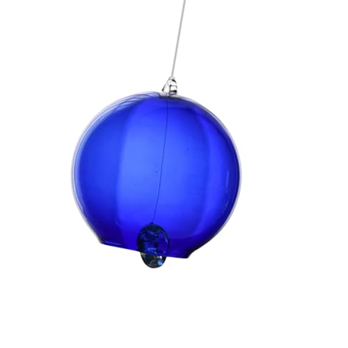 Aymzbd Windspiel Japanisches Glaswindspiel Melodische Windglocke Außendekoration Wohnaccessoire Erzeugt Sanfte Töne Zur Entspannung für Terrasse Garten Und, Dunkelblau von Aymzbd