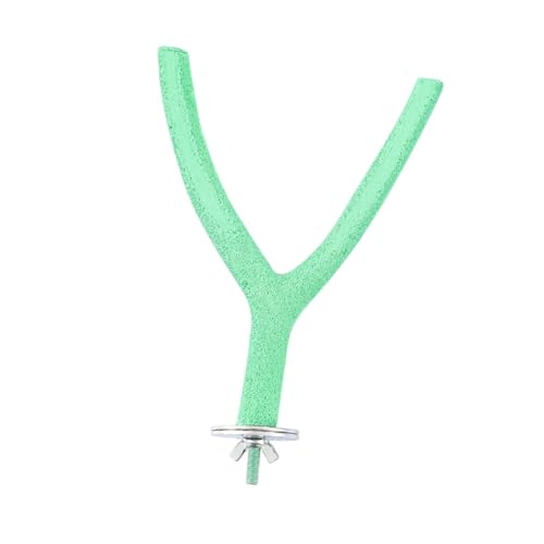 Aymzbd Y Förmiger Vogelsitzstangenständer, Tragbares Übungspfoten Schleifspielzeug für Vogelkäfige, für Papageien, Nymphensittiche, Unzertrennliche, Sittiche, GrÜn von Aymzbd