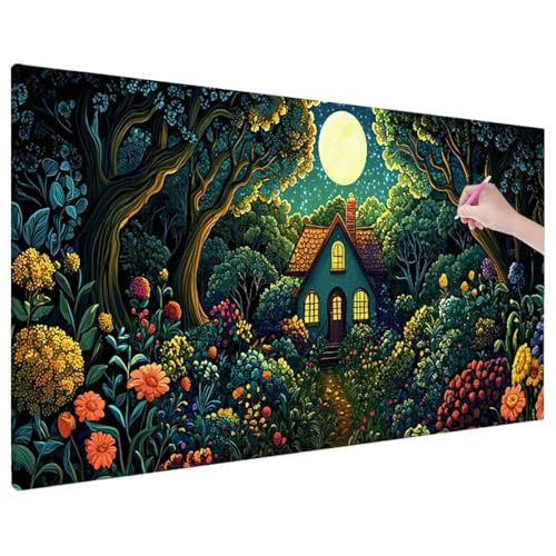 Anime Diamond Painting XXL, 5D Diamant Painting Bilder Blumen Muster mit Vollbohrer Leinwand, Diamond Art Stickerei Kreuzstich Set, Basteln Erwachsene Mosaikherstellung, Herbst Wanddeko 110x50 cm D-84 Anime Diamond Painting XXL, 5D Diamant Painting Bilder Blumen Muster mit Vollbohrer Leinwand, Diamond Art Stickerei Kreuzstich Set, Basteln Erwachsene Mosaikherstellung, Herbst Wanddeko 110x50 cm D-84 von Aynaeinn