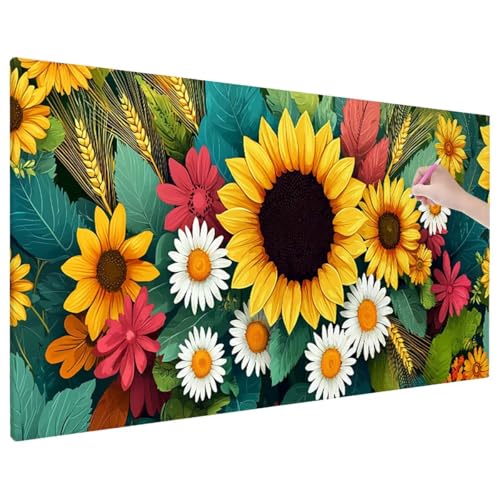 Anlage Diamond Painting XXL, 5D Diamant Painting Bilder Blumen Muster mit Vollbohrer Leinwand, Diamond Art Stickerei Kreuzstich Set, Basteln Erwachsene Mosaikherstellung, Wanddeko 140x60 cm D-27 Anlage Diamond Painting XXL, 5D Diamant Painting Bilder Blumen Muster mit Vollbohrer Leinwand, Diamond Art Stickerei Kreuzstich Set, Basteln Erwachsene Mosaikherstellung, Wanddeko 140x60 cm D-27 von Aynaeinn