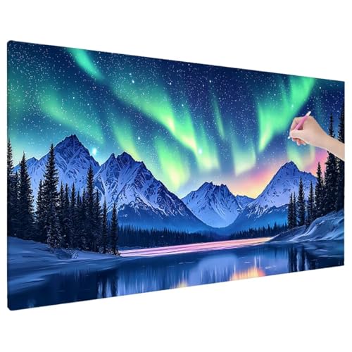 Aurora Diamond Painting XXL, 5D Diamant Painting Bilder Berge Muster mit Vollbohrer Leinwand, Diamond Art Malerei Stickerei Kreuzstich Set, Basteln Erwachsene Mosaikherstellung, Wanddeko 90x40 cm E-41 Aurora Diamond Painting XXL, 5D Diamant Painting Bilder Berge Muster mit Vollbohrer Leinwand, Diamond Art Malerei Stickerei Kreuzstich Set, Basteln Erwachsene Mosaikherstellung, Wanddeko 90x40 cm E-41 von Aynaeinn