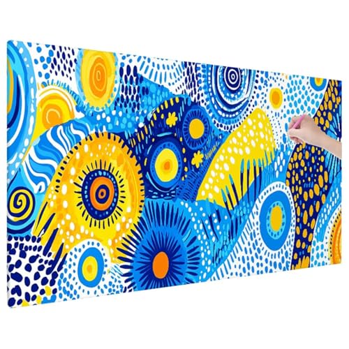 Blau Diamond Painting XXL, 5D Diamant Painting Bilder Abstrakt Muster mit Vollbohrer Leinwand, Diamond Art Stickerei Kreuzstich Set, Basteln Erwachsene Mosaikherstellung, Wanddeko 140x60 cm X-86 Blau Diamond Painting XXL, 5D Diamant Painting Bilder Abstrakt Muster mit Vollbohrer Leinwand, Diamond Art Stickerei Kreuzstich Set, Basteln Erwachsene Mosaikherstellung, Wanddeko 140x60 cm X-86 von Aynaeinn