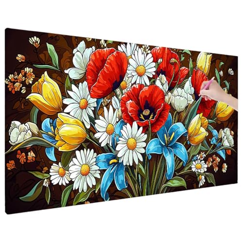 Bunt Diamond Painting XXL, 5D Diamant Painting Bilder Blumen Muster mit Vollbohrer Leinwand, Diamond Art Malerei Stickerei Kreuzstich Set, Basteln Erwachsene Mosaikherstellung, Wanddeko 70x30 cm E-38 Bunt Diamond Painting XXL, 5D Diamant Painting Bilder Blumen Muster mit Vollbohrer Leinwand, Diamond Art Malerei Stickerei Kreuzstich Set, Basteln Erwachsene Mosaikherstellung, Wanddeko 70x30 cm E-38 von Aynaeinn