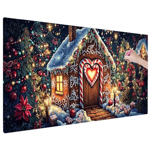 Christmas Diamond Painting XXL, 5D Diamant Painting Bilder Fantasy Muster mit Vollbohrer Leinwand, Diamond Art Stickerei Kreuzstich Set, Basteln Erwachsene Mosaikherstellung, Wanddeko 140x60 cm E-5 Christmas Diamond Painting XXL, 5D Diamant Painting Bilder Fantasy Muster mit Vollbohrer Leinwand, Diamond Art Stickerei Kreuzstich Set, Basteln Erwachsene Mosaikherstellung, Wanddeko 140x60 cm E-5 von Aynaeinn