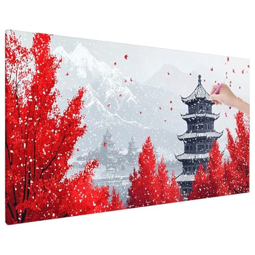 Diamond Painting 140x60 cm, Landscape Diamant Painting Bilder Erwachsene Bastelset, 5D Diamond Paintings Erwachsene Set mit Runde Vollbohrer für Aesthetic Room Decor, Geschenke für Frauen (Japan) E-27 von Aynaeinn