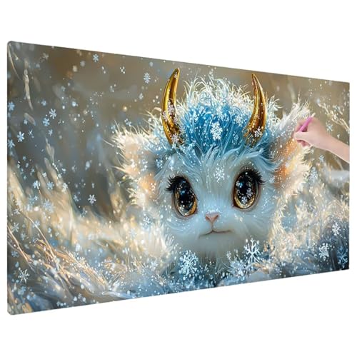 Diamond Painting 180x80 cm, Anime Diamant Painting Bilder Erwachsene Bastelset, 5D Diamond Paintings Erwachsene Set mit Runde Vollbohrer für Aesthetic Room Decor, Geschenke für Frauen (Drachen) E-12 von Aynaeinn