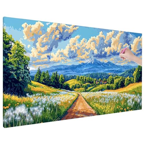 Diamond Painting 220x100 cm, Landschaft Diamant Painting Bilder Erwachsene Bastelset, 5D Diamond Paintings Erwachsene Set mit Runde Vollbohrer für Zimmer Decor, Geschenke für Frauen (Idyllisch) X-87 von Aynaeinn