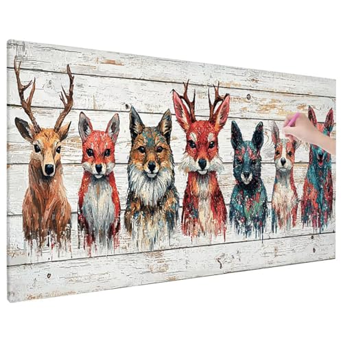 Diamond Painting 220x100 cm, Tiere Diamant Painting Bilder Erwachsene Bastelset, 5D Diamond Paintings Erwachsene Set mit Runde Vollbohrer für Aesthetic Room Decor, Geschenke für Frauen (Niedlich) X-99 von Aynaeinn