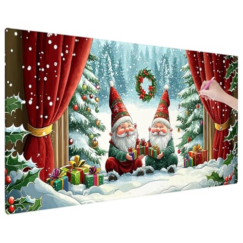 Diamond Painting 90x40 cm, Weihnachten Diamant Painting Bilder Erwachsene Bastelset, 5D Diamond Paintings Erwachsene Set mit Runde Vollbohrer für Herbst Zimmer Decor, Geschenke für Frauen (Zwerg) D-34 von Aynaeinn