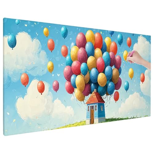 Diamond Painting Anime, Ballon Diamond Painting Erwachsene Groß XXL 180x80 cm, 5D Runde Diamant Stickerei Erwachsene Mosaikherstellung Bastelset, Herbst Zimmer Deko Wohnzimmer, Weihnachtsgeschen C-99 von Aynaeinn