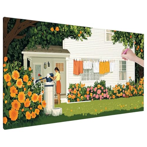 Diamond Painting Anime, Blumen Diamond Painting Erwachsene Groß XXL 110x50 cm, 5D Runde Diamant Stickerei Erwachsene Mosaikherstellung Bastelset, Herbst Zimmer Deko Wohnzimmer, Weihnachtsgeschen C-69 von Aynaeinn