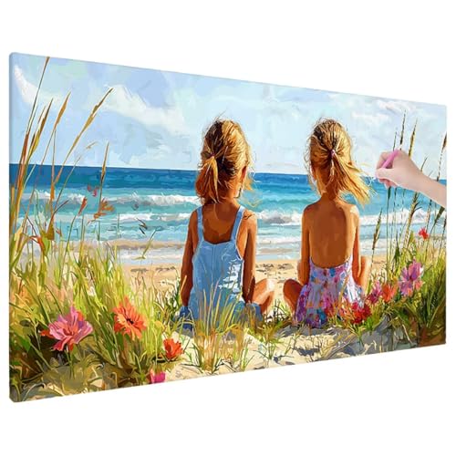 Diamond Painting Anime, Mädchen Diamond Painting Erwachsene Groß XXL 90x40 cm, 5D Runde Diamant Stickerei Erwachsene Mosaikherstellung Bastelset, Herbst Zimmer Deko Wohnzimmer, Weihnachtsgeschen X-82 von Aynaeinn