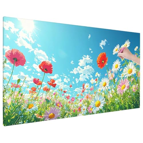 Diamond Painting Anlage, Blumen Diamond Painting Erwachsene Groß XXL 180x80 cm, 5D Runde Diamant Stickerei Erwachsene Mosaikherstellung Bastelset, Herbst Zimmer Deko Wohnzimmer, Weihnachtsgeschen D-14 von Aynaeinn