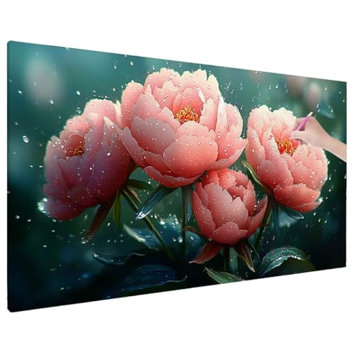 Diamond Painting Anlage, Blumen Diamond Painting Erwachsene Groß XXL 180x80 cm, 5D Runde Diamant Stickerei Erwachsene Mosaikherstellung Bastelset, Herbst Zimmer Deko Wohnzimmer, Weihnachtsgeschen D-53 von Aynaeinn