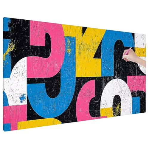 Diamond Painting Bunt, Abstrakt Diamond Painting Erwachsene Groß XXL 90x40 cm, 5D Runde Diamant Stickerei Erwachsene Mosaikherstellung Bastelset, Herbst Zimmer Deko Wohnzimmer, Weihnachtsgeschen X-76 von Aynaeinn